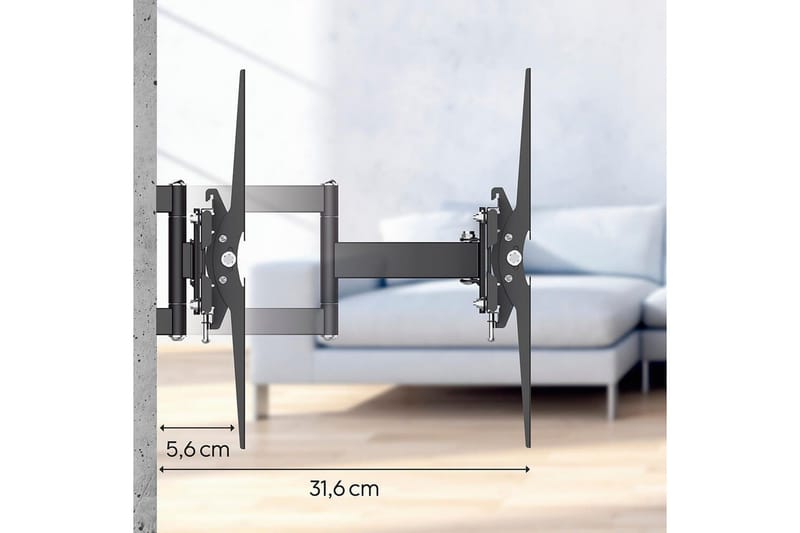 TV Väggfäste Hama VESA Full Motion Upp till 48 Svart - Svart - Möbler - Vardagsrum - Tv-möbler & mediamöbler - Tv-väggfästen & mediastativ - Tv stativ & väggfästen