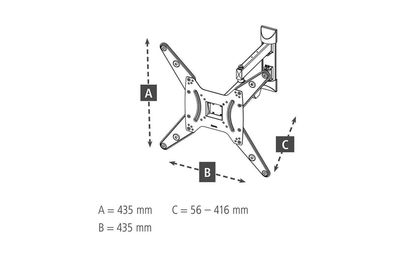 TV Väggfäste Hama VESA Full Motion Upp till 65 Max 25kg Svart - Möbler - Vardagsrum - Tv-möbler & mediamöbler - Tv-väggfästen & mediastativ - Tv stativ & väggfästen