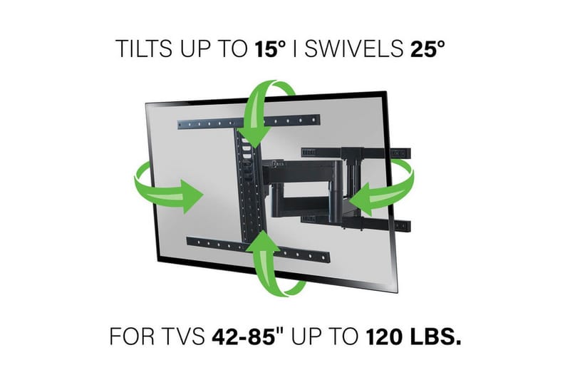 TV Väggfäste Sanus Vuepoint Full Motion Upp till 90 - Svart - Möbler - Vardagsrum - Tv-möbler & mediamöbler - Tv-väggfästen & mediastativ