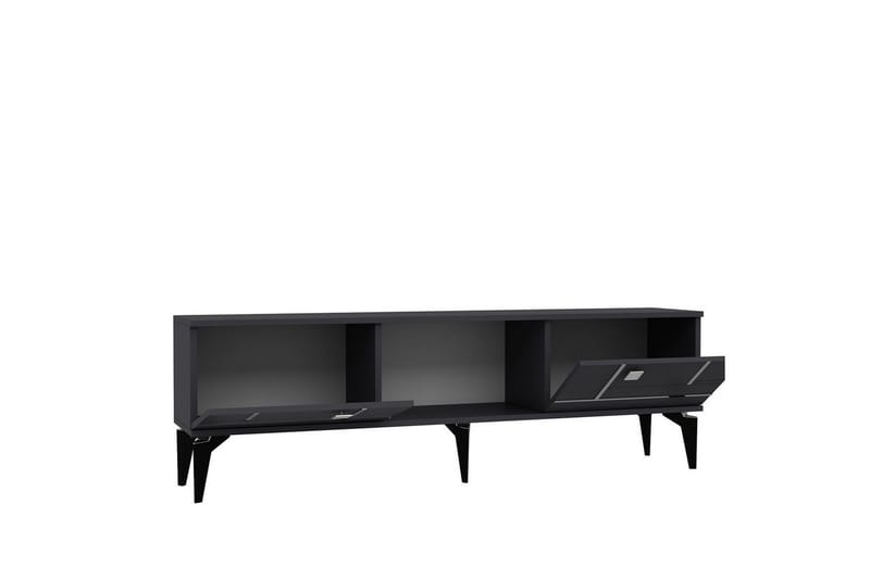 Varno Tv-bänk 150 cm - Antracit/Silver - Möbler - Vardagsrum - Tv-möbler & mediamöbler - Tv-bänkar