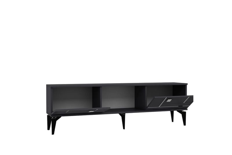 Varno Tv-bänk 150 cm - Antracit/Silver - Möbler - Vardagsrum - Tv-möbler & mediamöbler - Tv-bänkar