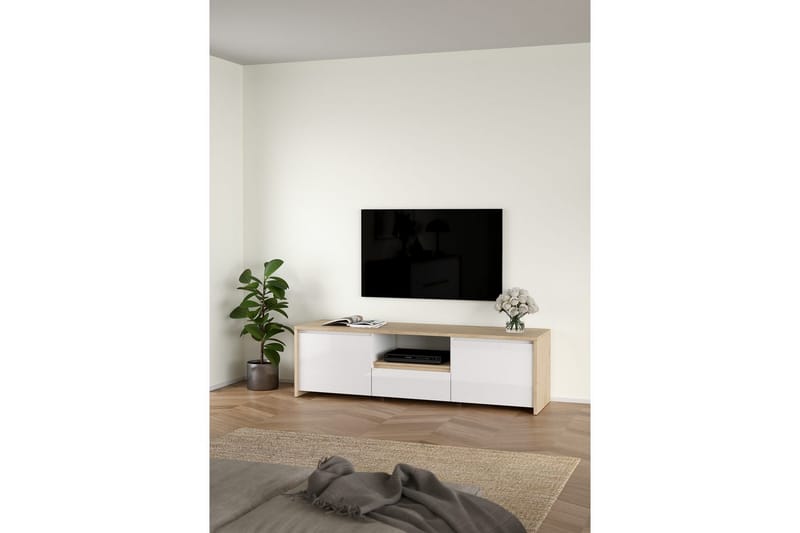 Varun Tv-stativ 51 cm - Vit/Rödfärgat trä - Möbler - Vardagsrum - Tv-möbler & mediamöbler - Tv-väggfästen & mediastativ - Tv stativ & väggfästen