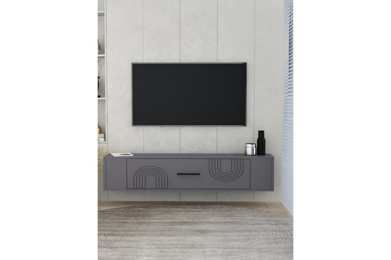Veyra Tv-stativ 120x26 cm - Antracit - Möbler - Vardagsrum - Tv-möbler & mediamöbler - Tv-väggfästen & mediastativ - Tv stativ & väggfästen