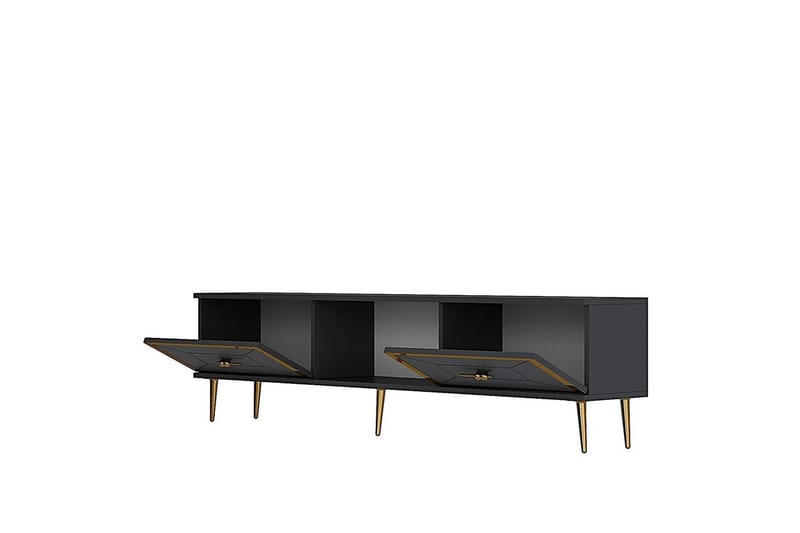 Virdel Tv-bänk 150 cm - Antracit/Guld - Möbler - Vardagsrum - Tv-möbler & mediamöbler - Tv-bänkar