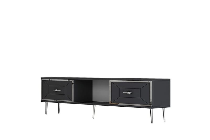 Virdel Tv-bänk 150 cm, Antracit/Silver