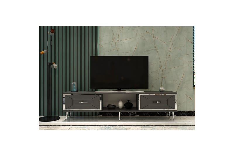 Virdel Tv-bänk 150 cm - Antracit/Silver - Möbler - Vardagsrum - Tv-möbler & mediamöbler - Tv-bänkar