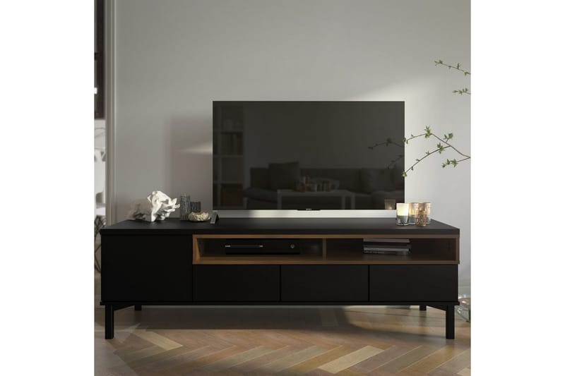 Virender Tv-stativ 48 cm - Svart/Natur - Möbler - Vardagsrum - Tv-möbler & mediamöbler - Tv-väggfästen & mediastativ - Tv stativ & väggfästen