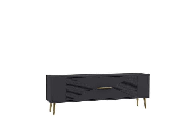 Vornis Tv-bänk 120 cm, Antracit/Guld