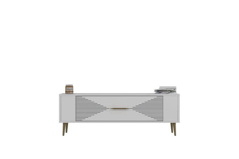 Vornis Tv-bänk 120 cm - Vit/Guld - Möbler - Vardagsrum - Tv-möbler & mediamöbler - Tv-bänkar