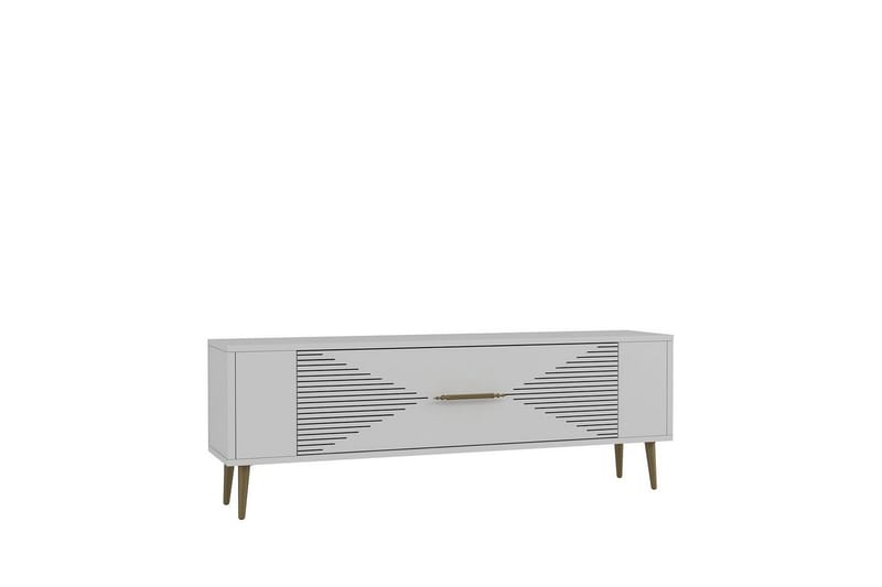 Vornis Tv-bänk 120 cm - Vit/Guld - Möbler - Vardagsrum - Tv-möbler & mediamöbler - Tv-bänkar
