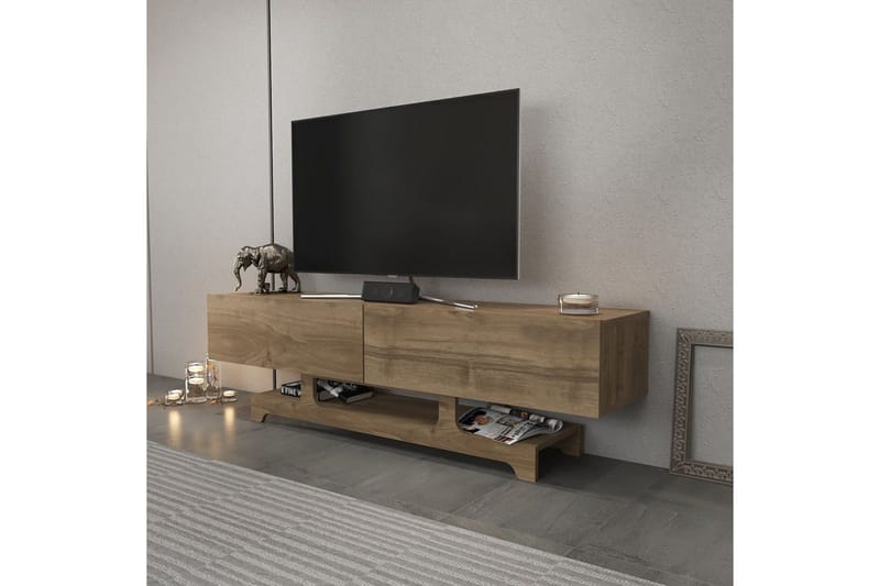 Zira Tv-bänk 160 cm - Valnöt - Möbler - Vardagsrum - Tv-möbler & mediamöbler - Tv-bänkar