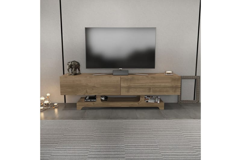 Zira Tv-bänk 160 cm - Valnöt - Möbler - Vardagsrum - Tv-möbler & mediamöbler - Tv-bänkar