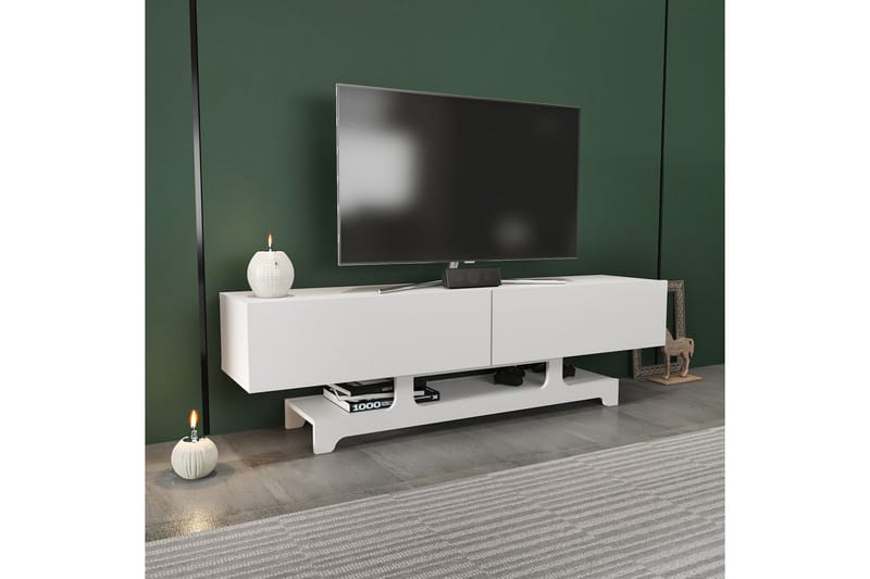 Zira Tv-bänk 160 cm - Vit - Möbler - Vardagsrum - Tv-möbler & mediamöbler - Tv-bänkar