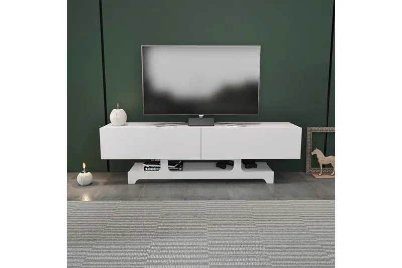 Zira Tv-bänk 160 cm - Vit - Möbler - Vardagsrum - Tv-möbler & mediamöbler - Tv-bänkar