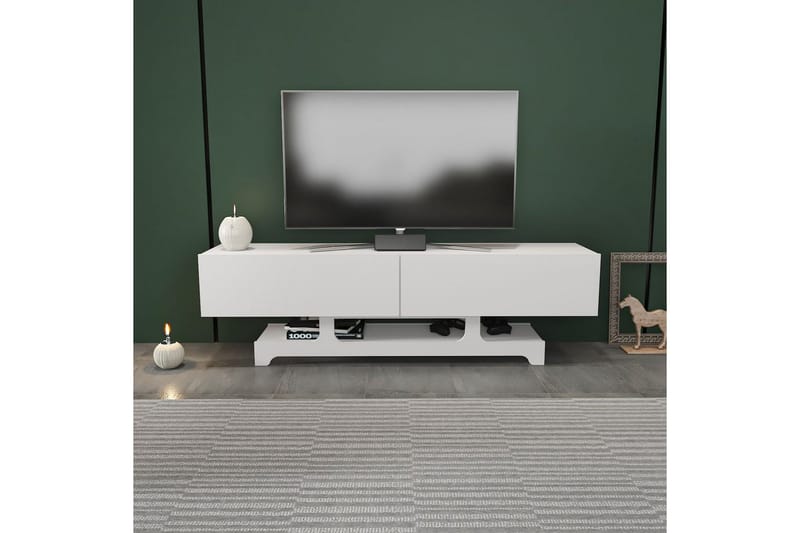 Zira Tv-bänk 160 cm - Vit - Möbler - Vardagsrum - Tv-möbler & mediamöbler - Tv-bänkar