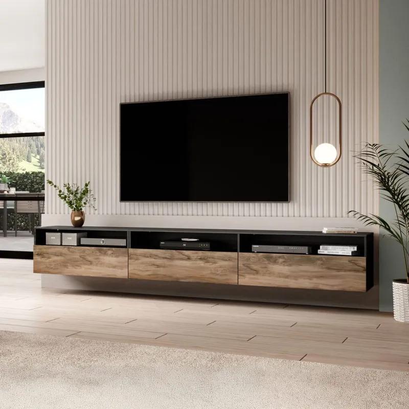 Vägghängd Tv-bänk Baros 3 fällbar dörr - Touchwood - Möbler - Vardagsrum - Tv-möbler & mediamöbler - Tv-bänkar