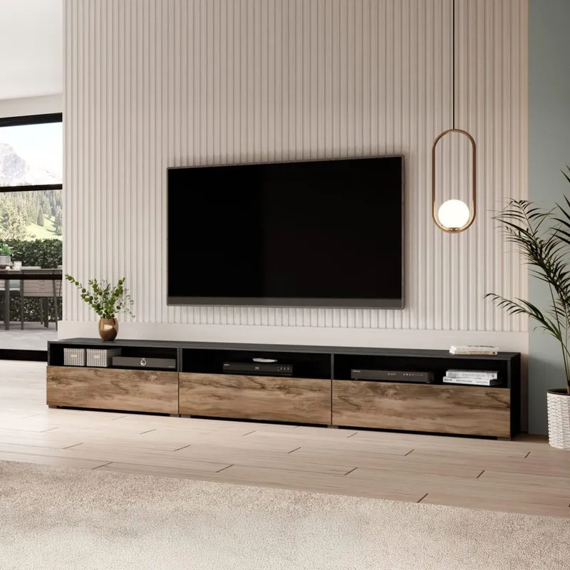 Vägghängd Tv-bänk Baros 3 fällbar dörr - Touchwood - Möbler - Vardagsrum - Tv-möbler & mediamöbler - Tv-bänkar