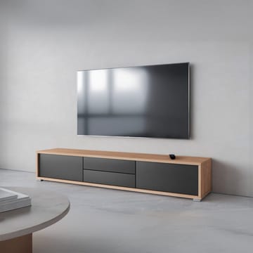 Vägghängd TV-bänk Frida 2 luckor med 2 lådor upp - Antracit - Möbler - Vardagsrum - Tv-möbler & mediamöbler - Tv-bänkar