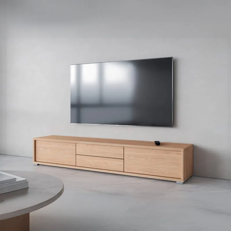 Vägghängd TV-bänk Frida 2 luckor med 2 lådor upp - Oljad Ek - Möbler - Vardagsrum - Tv-möbler & mediamöbler - Tv-bänkar