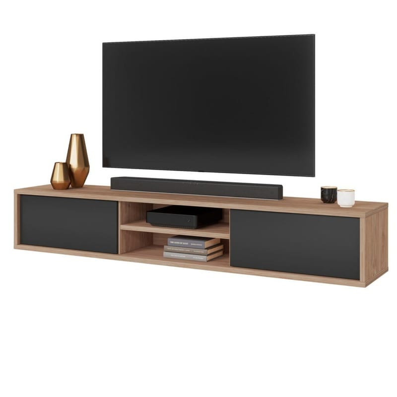 Vägghängd TV-bänk Frida 2 luckor upp - Antracit - Möbler - Vardagsrum - Tv-möbler & mediamöbler - Tv-bänkar