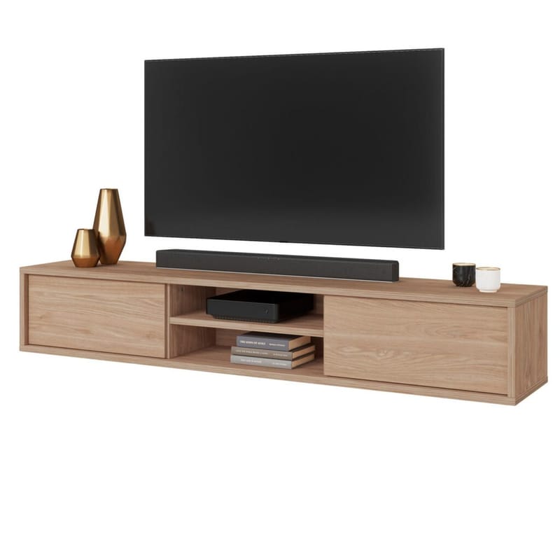 Vägghängd TV-bänk Frida 2 luckor upp - Oljad Ek - Möbler - Vardagsrum - Tv-möbler & mediamöbler - Tv-bänkar