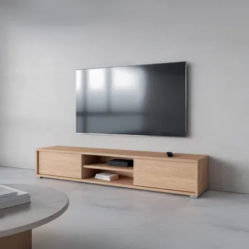 Vägghängd TV-bänk Frida 2 luckor upp - Oljad Ek - Möbler - Vardagsrum - Tv-möbler & mediamöbler - Tv-bänkar
