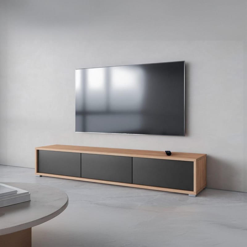 Vägghängd TV-bänk Frida 3 luckor upp - Antracit - Möbler - Vardagsrum - Tv-möbler & mediamöbler - Tv-bänkar