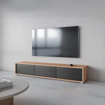 Vägghängd TV-bänk Frida 3 luckor upp - Antracit - Möbler - Vardagsrum - Tv-möbler & mediamöbler - Tv-bänkar