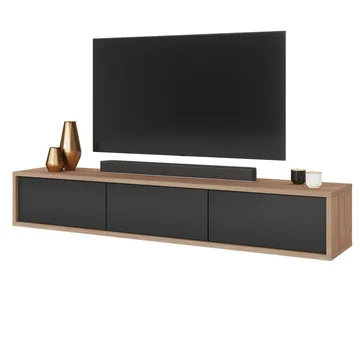 Vägghängd TV-bänk Frida 3 luckor upp - Antracit - Möbler - Vardagsrum - Tv-möbler & mediamöbler - Tv-bänkar
