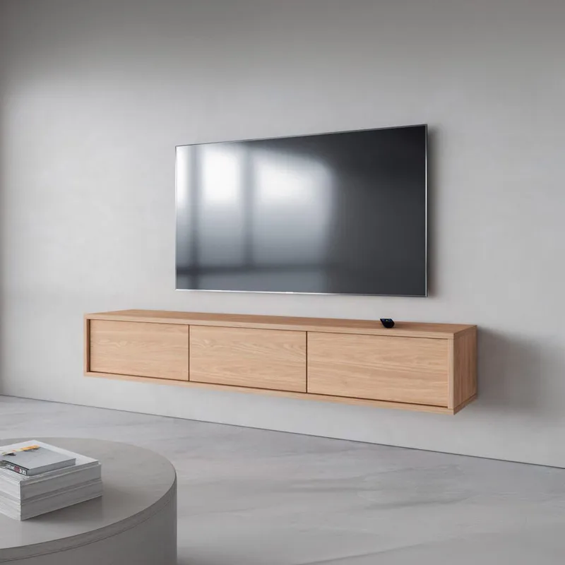Vägghängd TV-bänk Frida 3 luckor upp - Oljad Ek - Möbler - Vardagsrum - Tv-möbler & mediamöbler - Tv-bänkar
