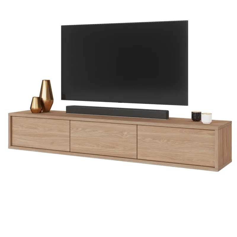 Vägghängd TV-bänk Frida 3 luckor upp - Oljad Ek - Möbler - Vardagsrum - Tv-möbler & mediamöbler - Tv-bänkar