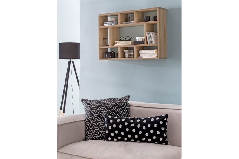 Vägghylla Wohnling melaminbelagd spånskiva, bokförvaring, väggmonterad, modern stil Sonoma - Sonoma - Förvaring - Köksförvaring - Kökshylla