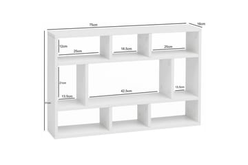 Vägghylla Wohnling melaminbelagd spånskiva, bokförvaring, väggmonterad, modern stil Vit - Vit - Förvaring - Köksförvaring - Kökshylla