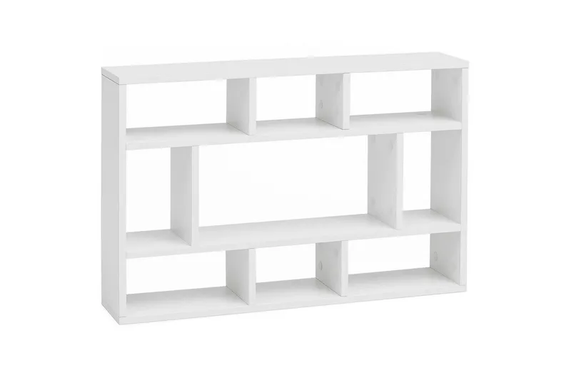 Vägghylla Wohnling melaminbelagd spånskiva, bokförvaring, väggmonterad, modern stil Vit, Vit