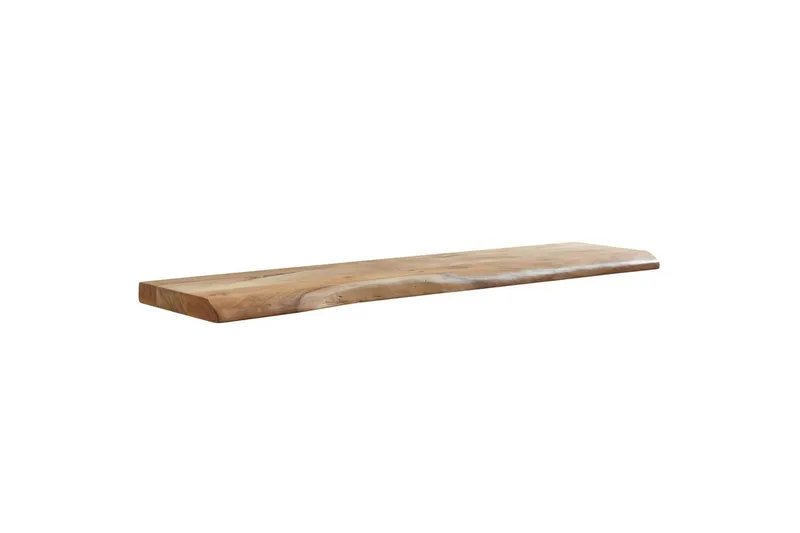 Vägghylla Wohnling träkant, massivt trä, flytande hylla, lantlig stil 120 cm - 120 cm - Förvaring - Köksförvaring - Kökshylla