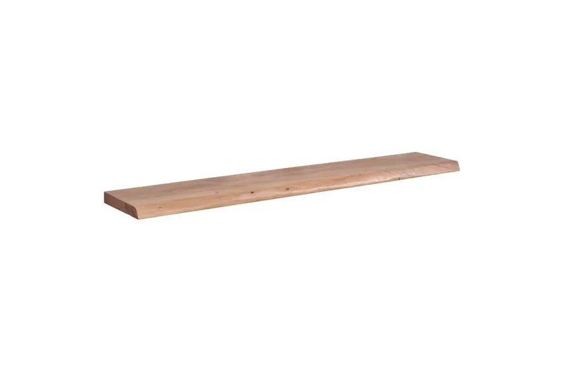 Vägghylla Wohnling träkant, massivt trä, flytande hylla, lantlig stil 140 cm - 140 cm - Förvaring - Köksförvaring - Kökshylla