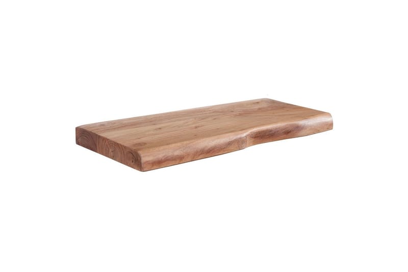 Vägghylla Wohnling träkant, massivt trä, flytande hylla, lantlig stil 40 cm - 40 cm - Möbler - Vardagsrum - Tv-möbler & mediamöbler - Tv-hylla