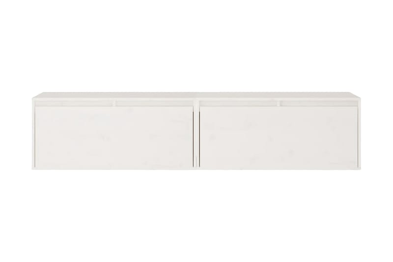 Väggskåp 2 st vit 80x30x35 cm massiv furu - Vit - Möbler - Vardagsrum - Tv-möbler & mediamöbler - Tv-bänkar