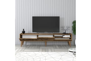 Valensiya Golvstående Tv-bänk 180 cm med Förvaring i Valnöt - Brun - Möbler - Vardagsrum - Tv-möbler & mediamöbler - Tv-bänkar