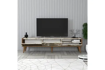 Valensiya Tv-bänk 180 cm - Valnöt/Vit - Möbler - Vardagsrum - Tv-möbler & mediamöbler - Tv-bänkar