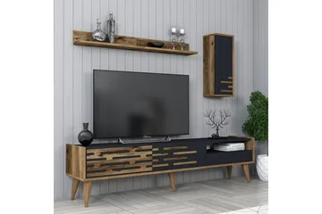 Valensiya Tv-skåp 180 cm - Valnöt/Antracit - Möbler - Vardagsrum - Tv-möbler & mediamöbler - Tv-möbelset