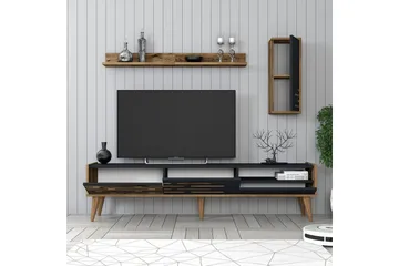 Valensiya Tv-skåp 180 cm - Valnöt/Antracit - Möbler - Vardagsrum - Tv-möbler & mediamöbler - Tv-möbelset