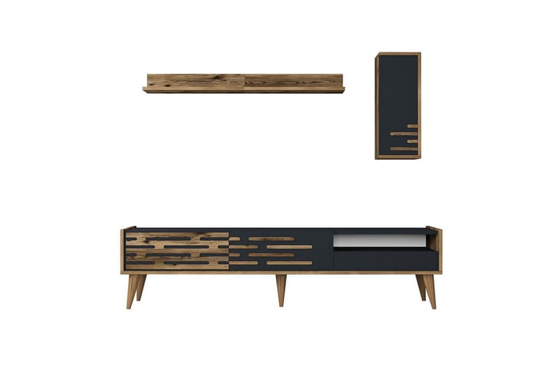 Valensiya Tv-skåp 180 cm - Valnöt/Antracit - Möbler - Vardagsrum - Tv-möbler & mediamöbler - Tv-skåp