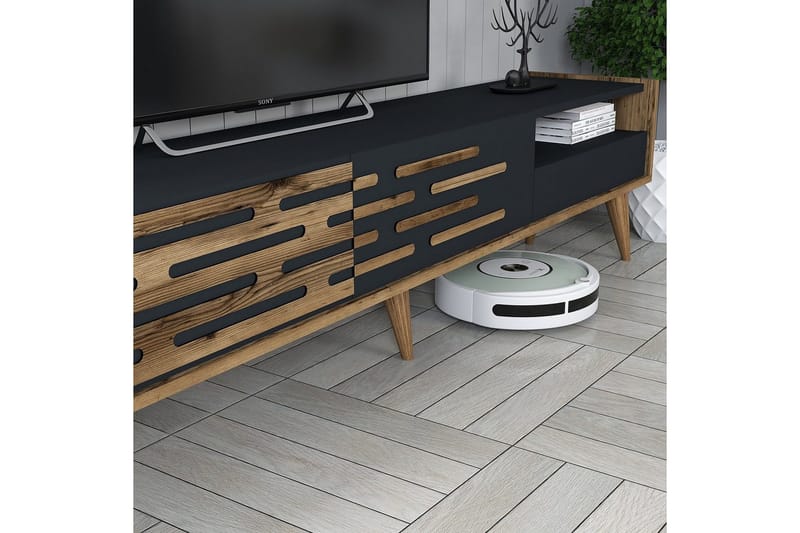 Valensiya Tv-skåp 180 cm - Valnöt/Antracit - Möbler - Vardagsrum - Tv-möbler & mediamöbler - Tv-skåp