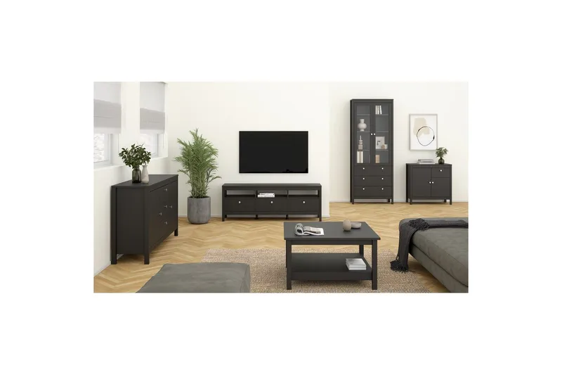 Vallvidera Tv-bänk 151,4 cm - Svart - Möbler - Vardagsrum - Tv-möbler & mediamöbler - Tv-bänkar