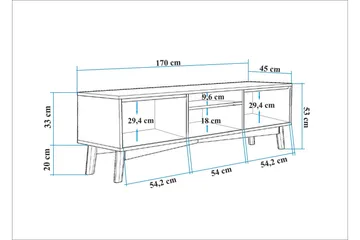 Valsot Tv-bänk 170 cm - Valnöt - Möbler - Vardagsrum - Tv-möbler & mediamöbler - Tv-bänkar