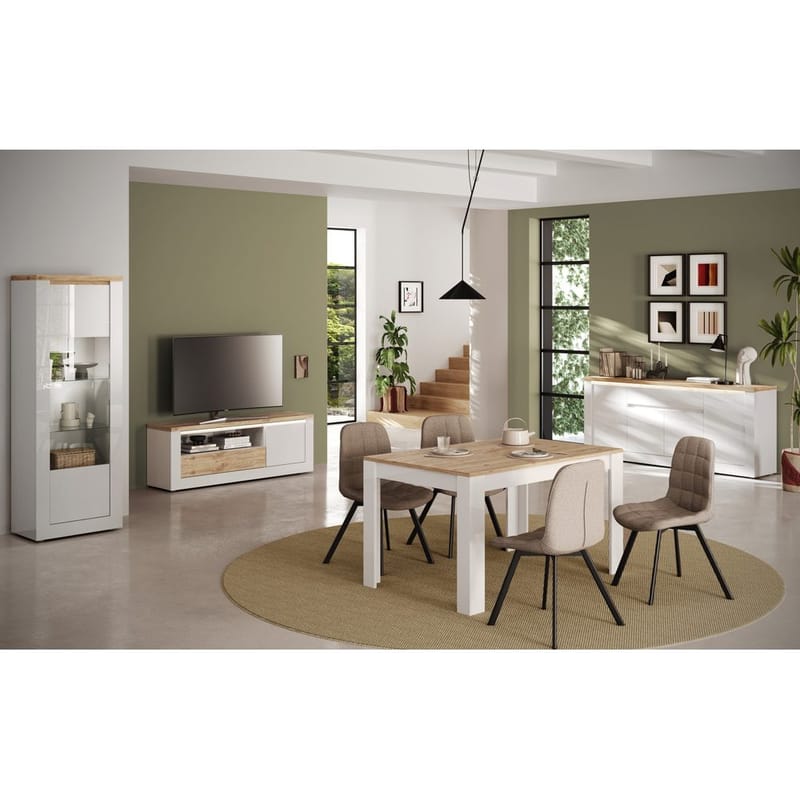 Vandesar Tv-Bänk 160 cm - Natur/Vit - Möbler - Vardagsrum - Tv-möbler & mediamöbler - Tv-bänkar