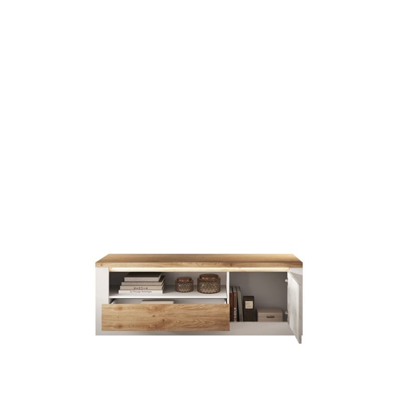 Vandesar Tv-Bänk 160 cm - Natur/Vit - Möbler - Vardagsrum - Tv-möbler & mediamöbler - Tv-bänkar