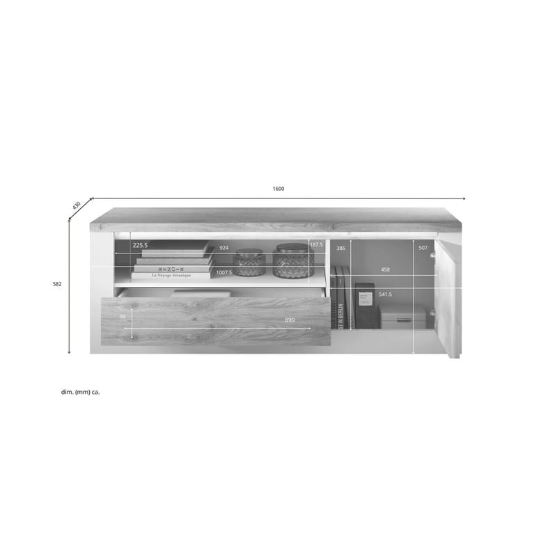Vandesar Tv-Bänk 160 cm - Natur/Vit - Möbler - Vardagsrum - Tv-möbler & mediamöbler - Tv-bänkar