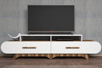 VARRED TV-Bänk 205 cm Brun/Vit